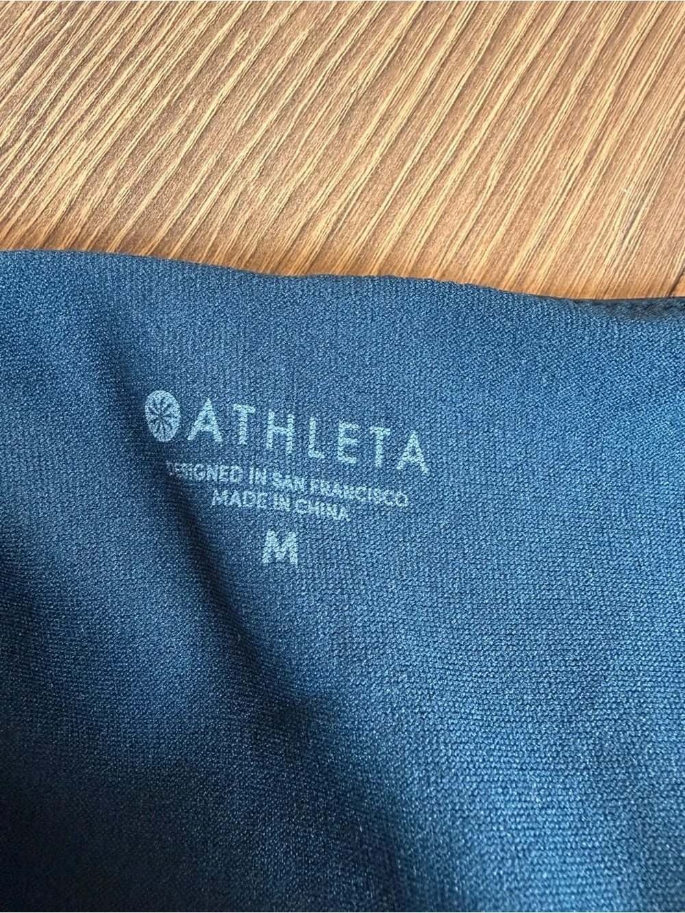 Athleta High-Waisted Floral Swim Bikini Bottoms Size M Navy Blue Bluebell Print